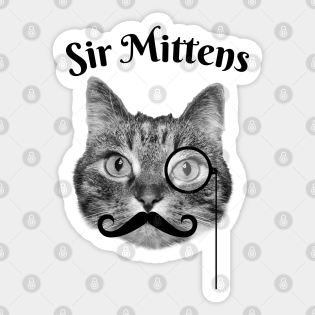 Sir mittens Sticker by Purrfect